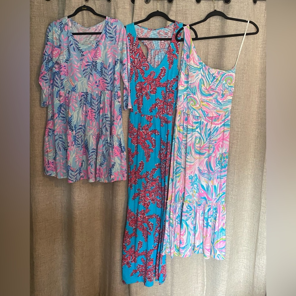 Lilly Pulitzer Dress Bundle Pink and Blue Floral